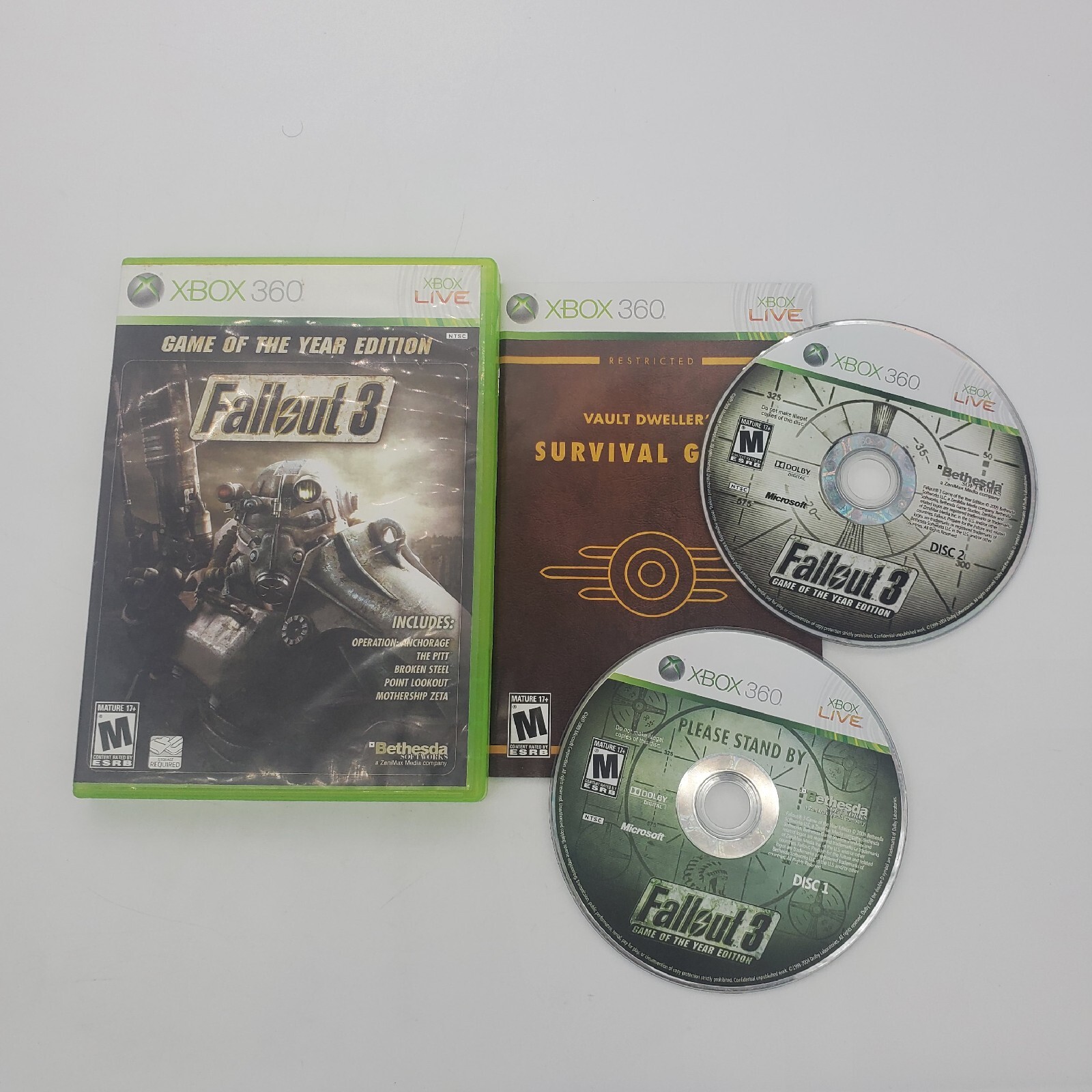 Fallout 3 — Game of the Year Edition (Microsoft Xbox 360, 2009) Complete