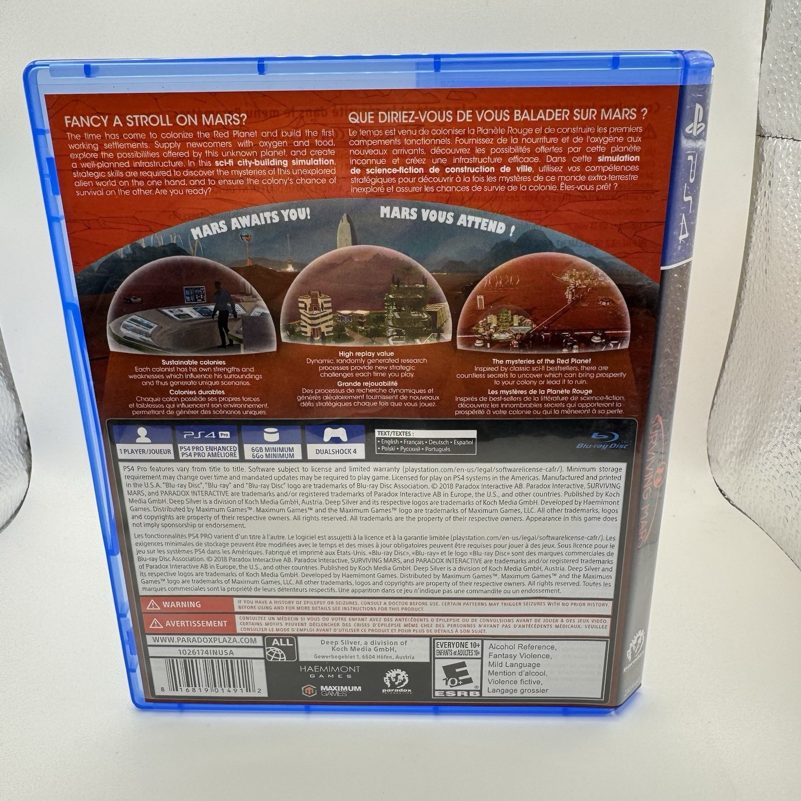 Surviving Mars (Sony PlayStation 4, 2018) PS4 | Adult Owned / Tested