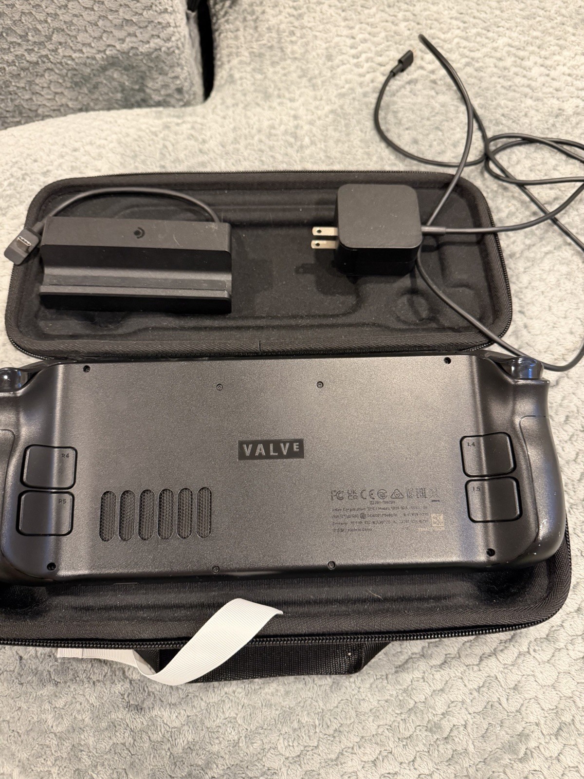 Valve Steam Deck 64GB Black Handheld Console w/ Case Charger Dock Wi-Fi USB-C