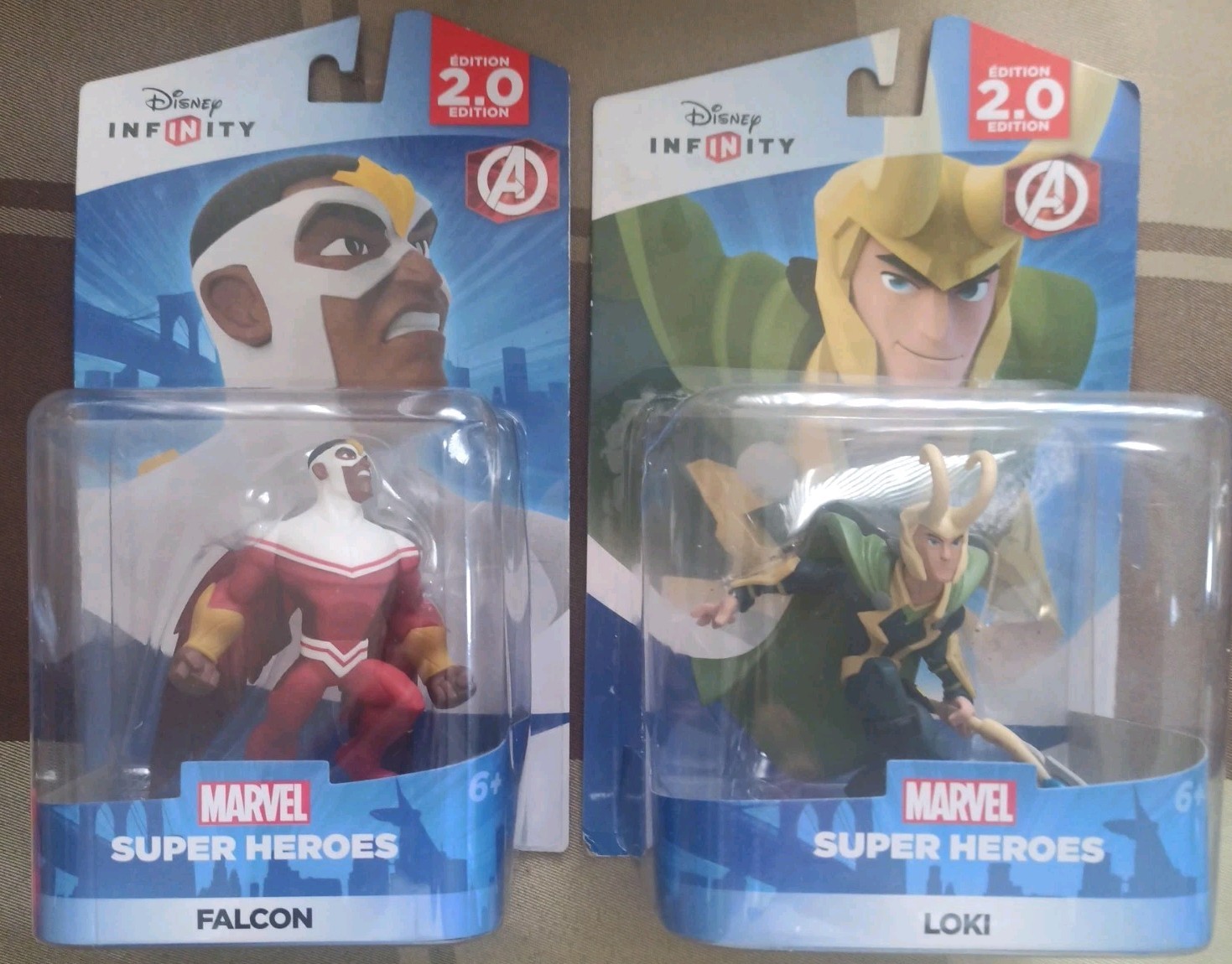 Disney Infinity 2.0 Lot 5 figures 2 Sealed 3 Loose Falcon Loki Thor Hawkeye Hulk