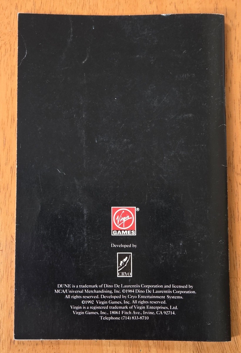 Dune Virgin Games Kyle MacLachllan Cover IBM PC Big Box 3.5″ Complete CIB 1992