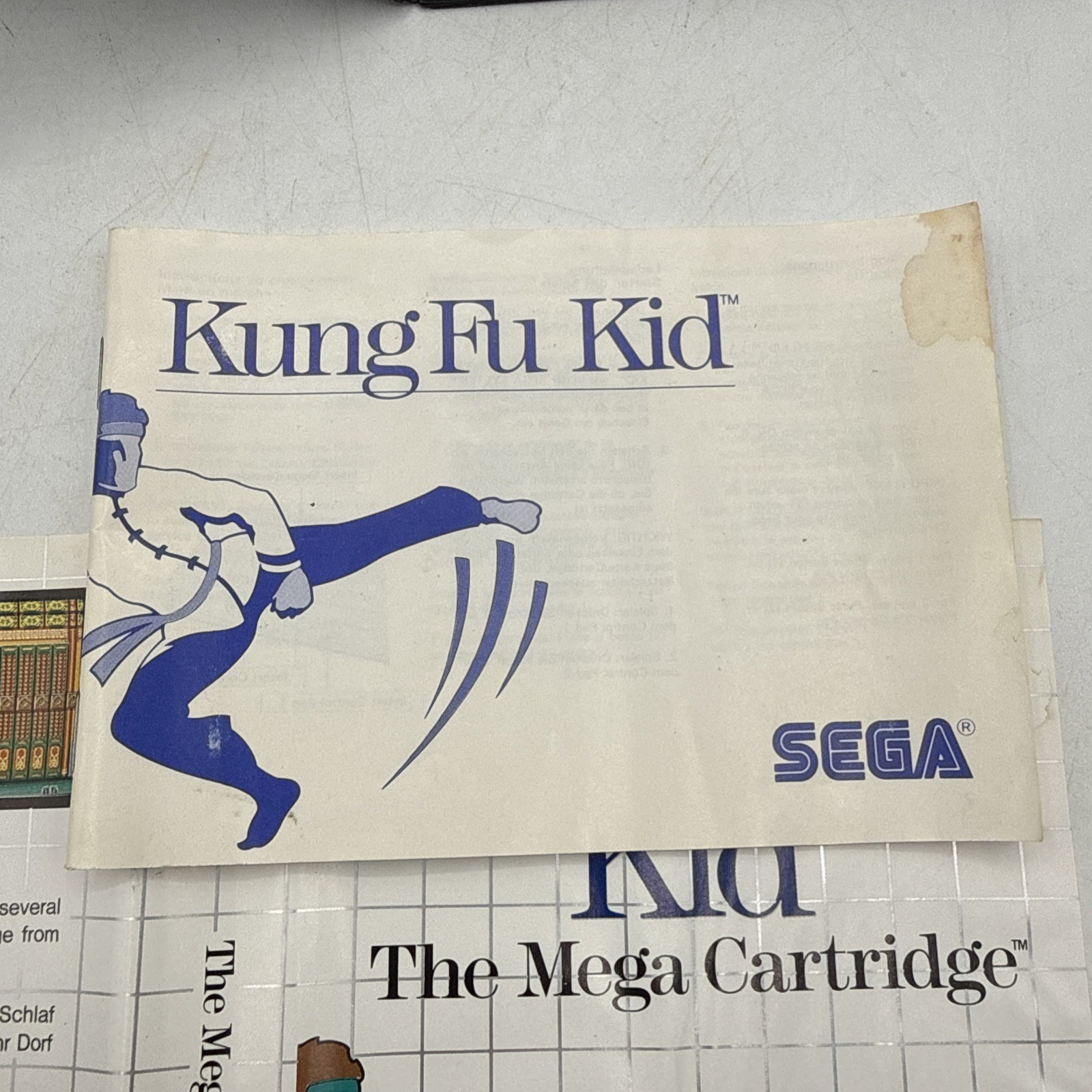 Kung Fu Kid The Mega Cartridge Sega Master System 1987 With Manual