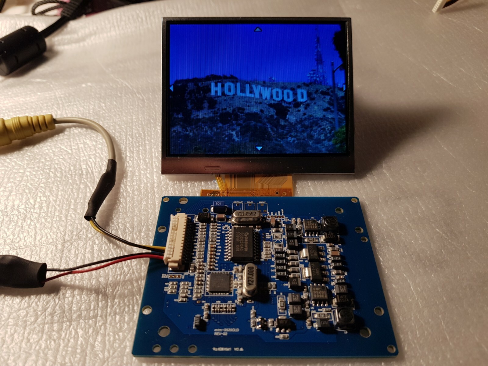 Sega Nomad LCD TFT Screen w/ Driver Board and Wiring Harness Kit with Bracket