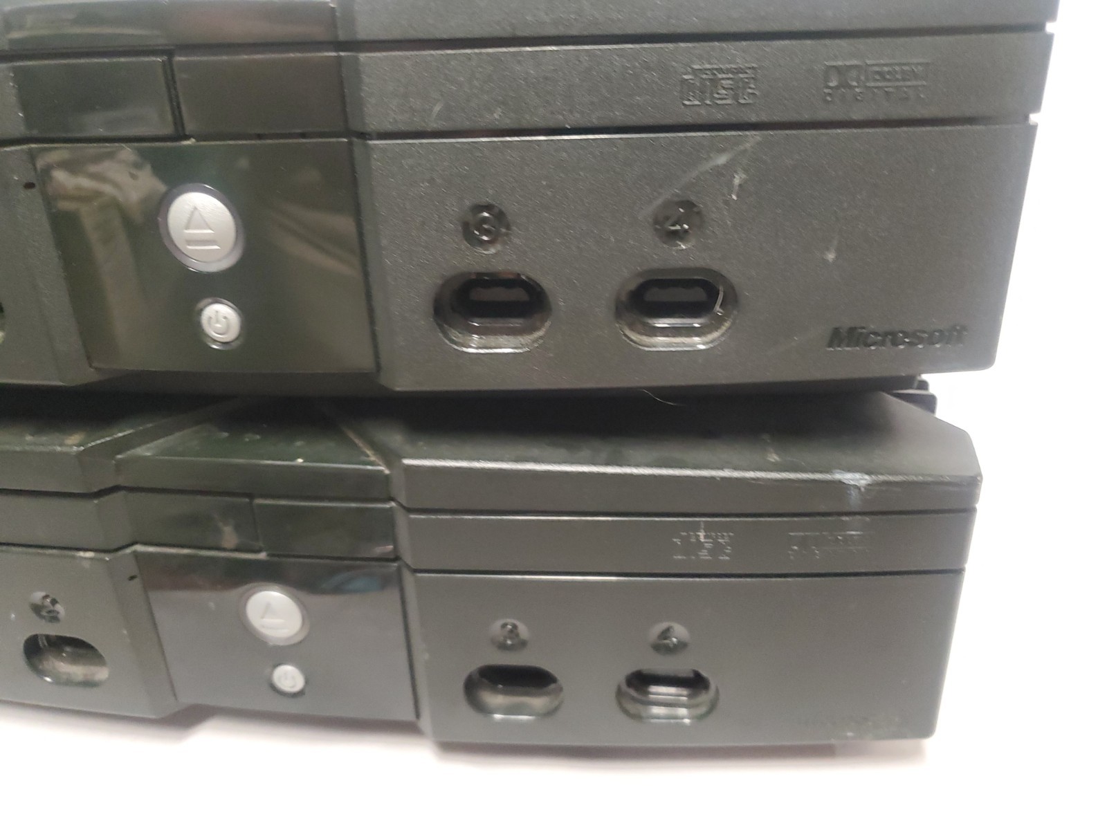 2 Microsoft Original Xbox Console, Tested For Power Only, For Parts Or Repair
