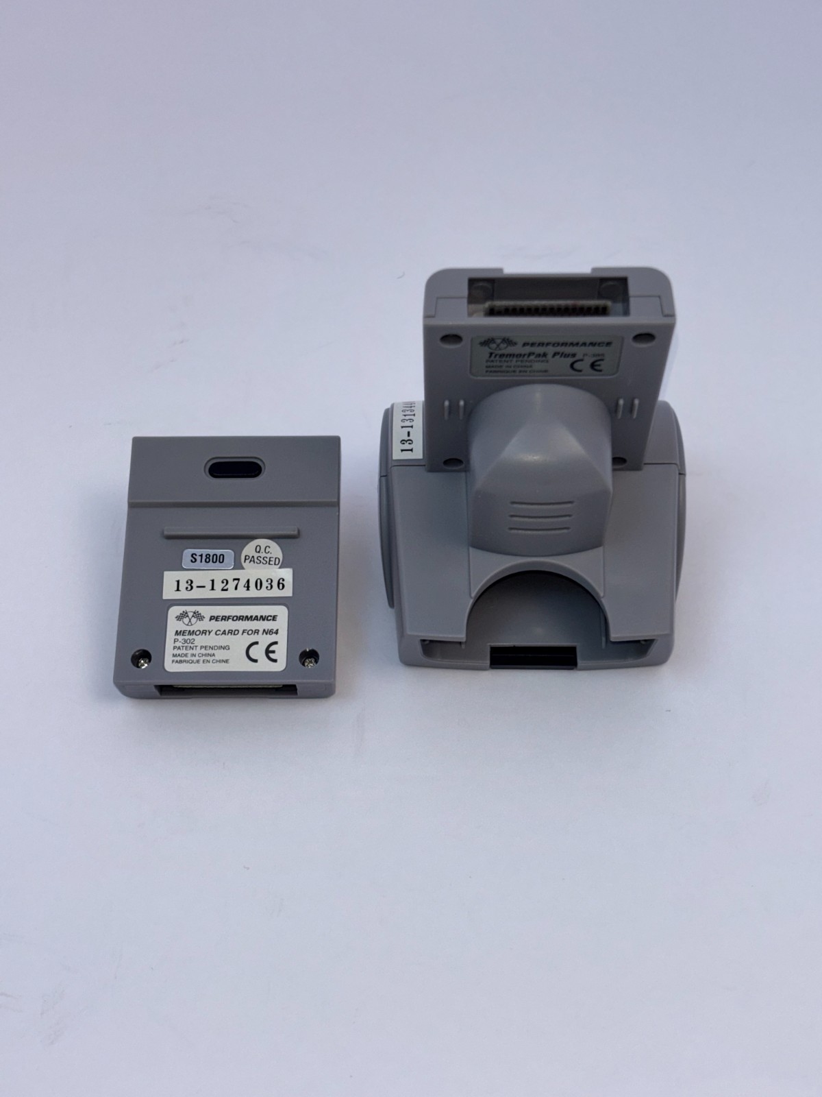 Performance N64 TremorPak Plus P-385 Rumble Pak & P-302 Memory Card Bundle AS-IS