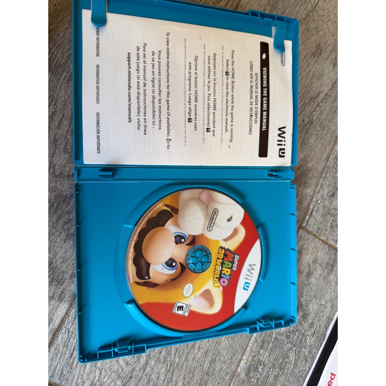 Nintendo Super Mario 3D World Wii U Video Game w Case Platformer Cat Gaming