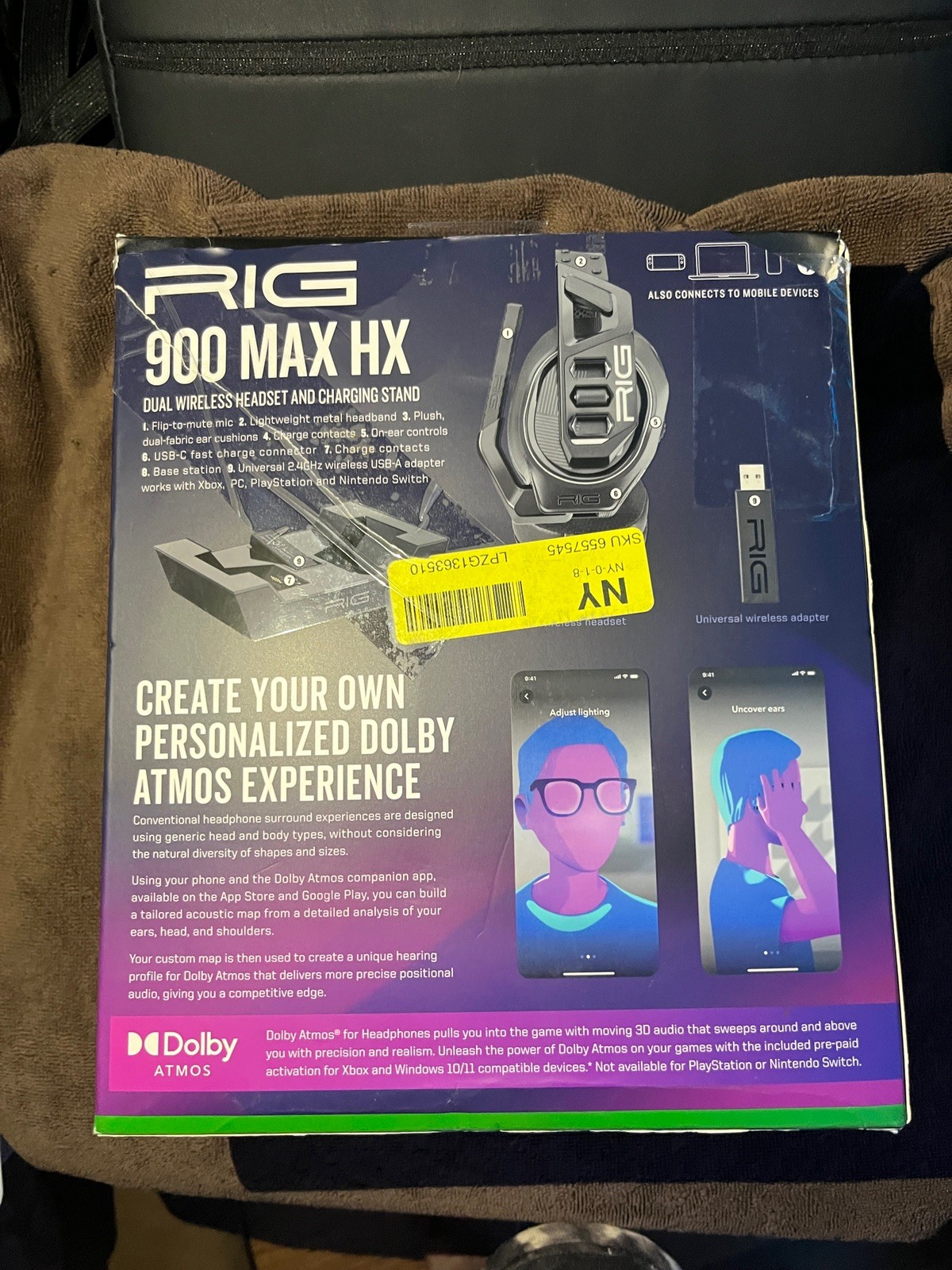 RIG 900 MAX HX wireless gaming headset, for Xbox, PC, & mobile with Dolby Atmos