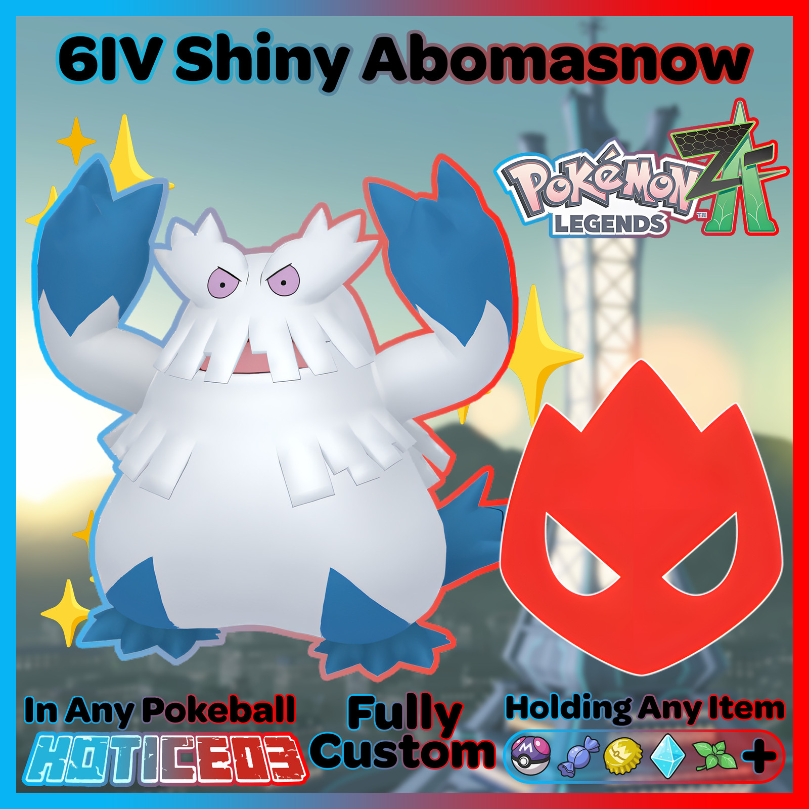 ✨ Shiny Alpha Abomasnow 6IV + EVs ✨ Pokemon Legends ZA 🚀 Fast 🚀