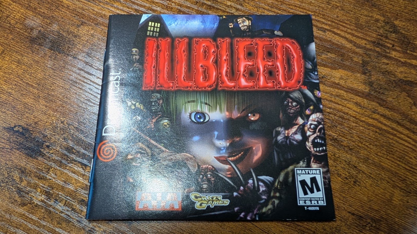 ILLBLEED Sega Dreamcast 2001 Very Good Condition Crazy Games VIDEO OF BOOTUP