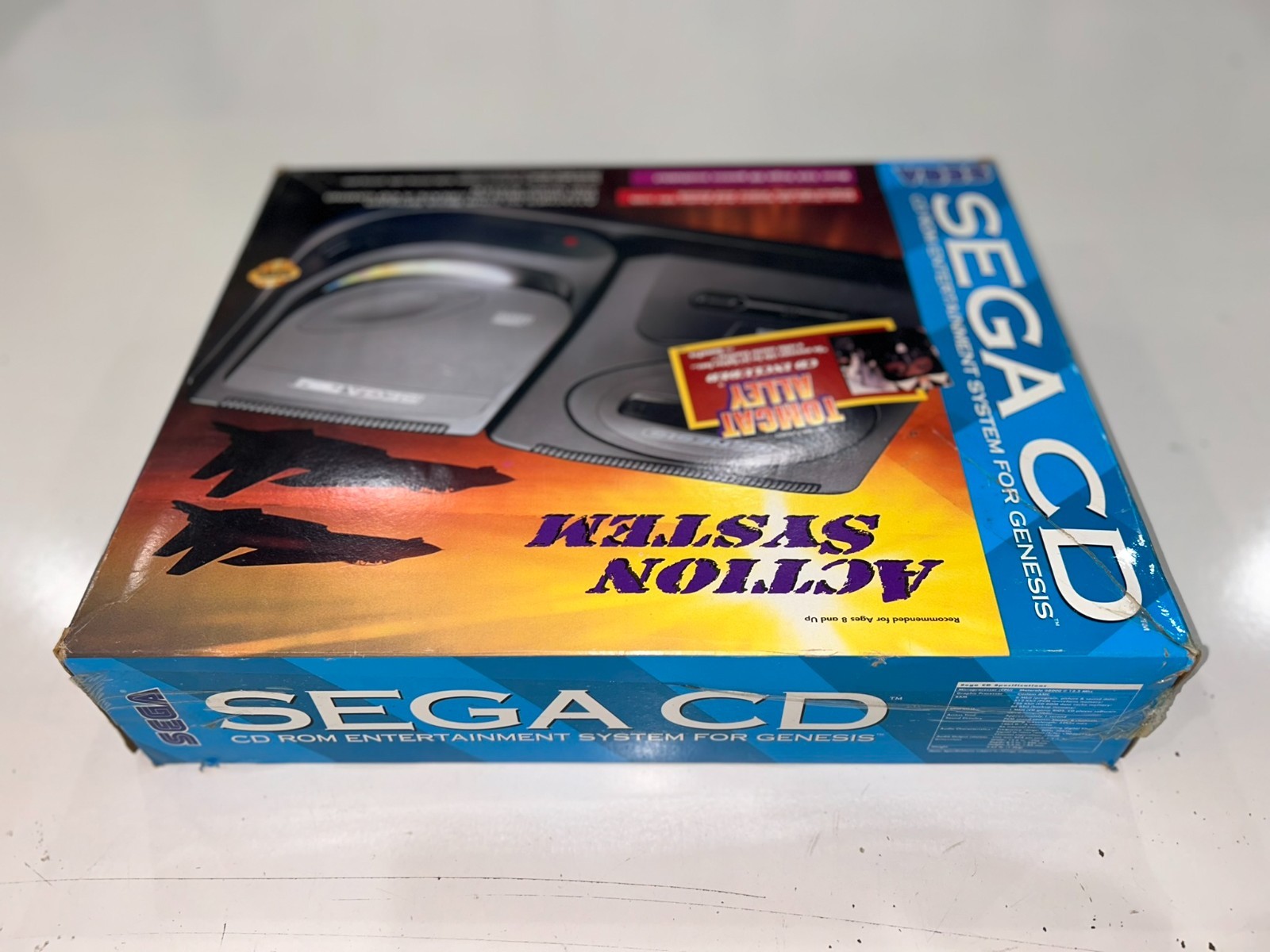 Sega CD Action System CIB 100% Complete in Box with Tomcat Alley Excellent #1