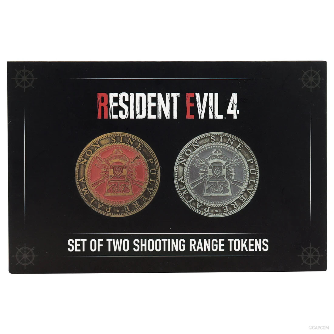 Resident Evil 4 Metal Shooting Gallery Tokens Coin Set of Two