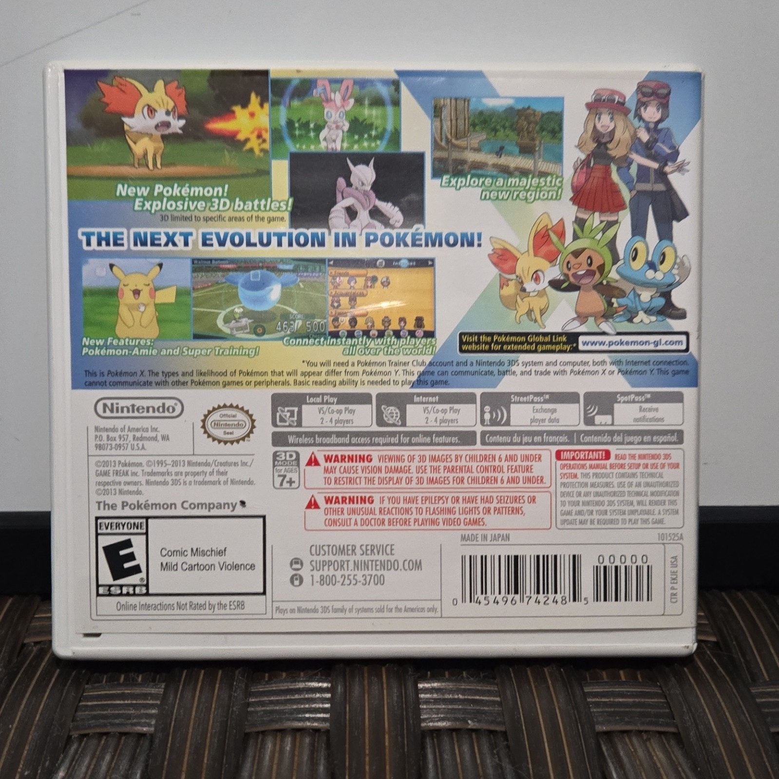 Nintendo Pokémon X for Nintendo 3DS, Online Play, JRPG RPG, E, NTSC-U/C 2013