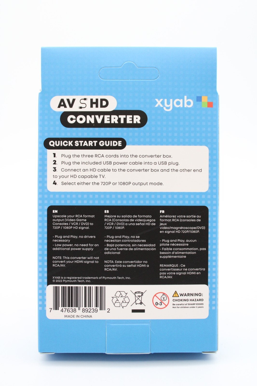 XYAB AV to HDMI Converter Full HD 1080p 720p Brand New In Box Retro Gaming Great