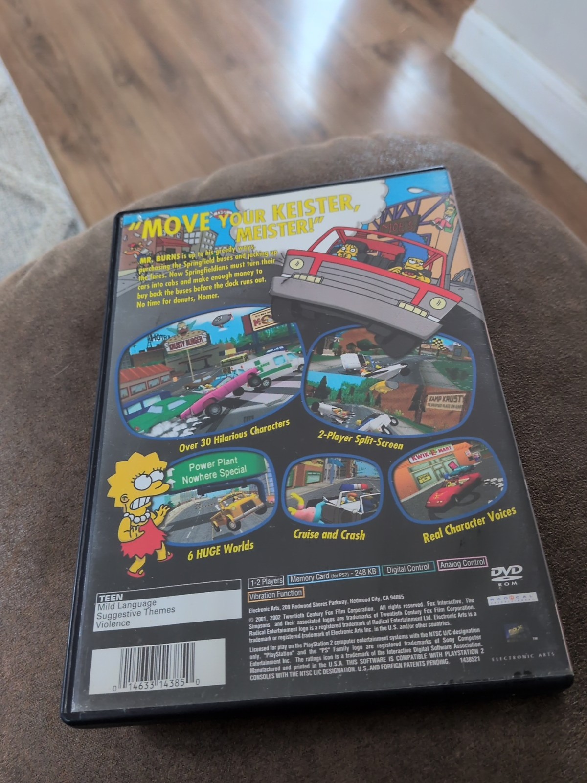 The Simpsons Road Rage PS2 PlayStation 2 + Reg Card Complete – 1 Year Warrant..