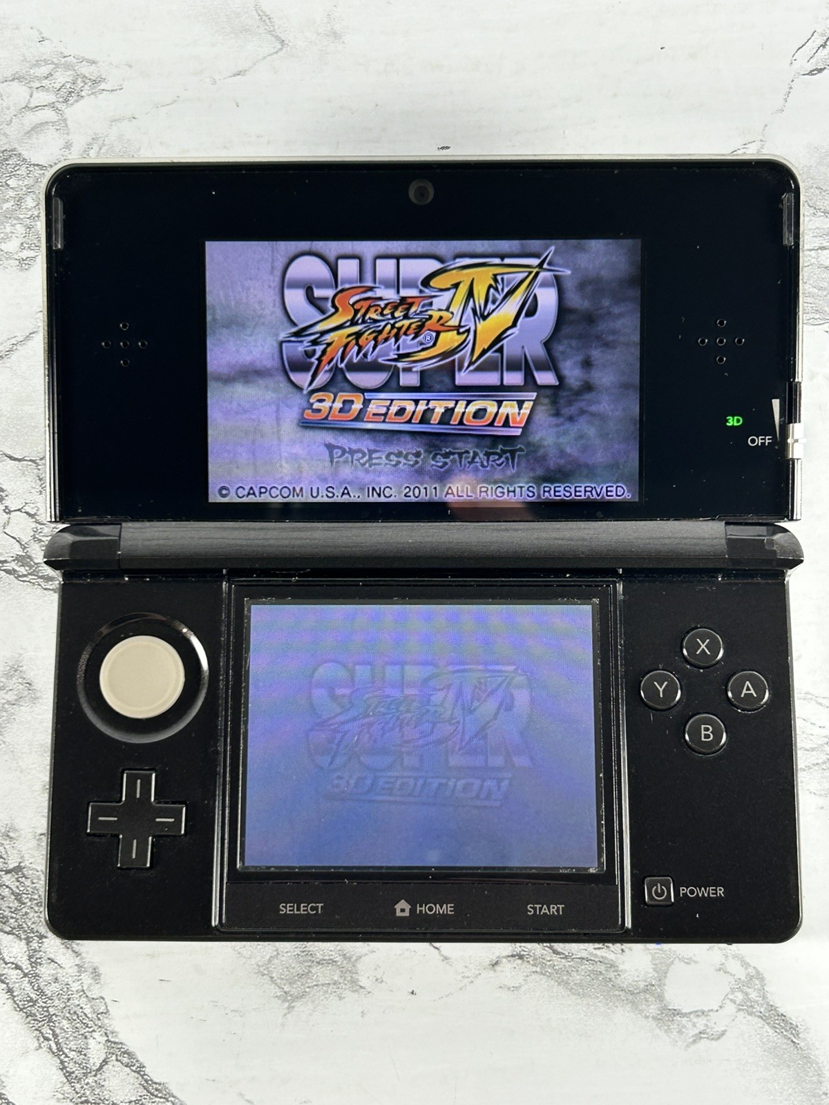 Nintendo 3DS Handheld Game Console CTR-001 Cosmo Black w/ 3 Games NO STYLUS