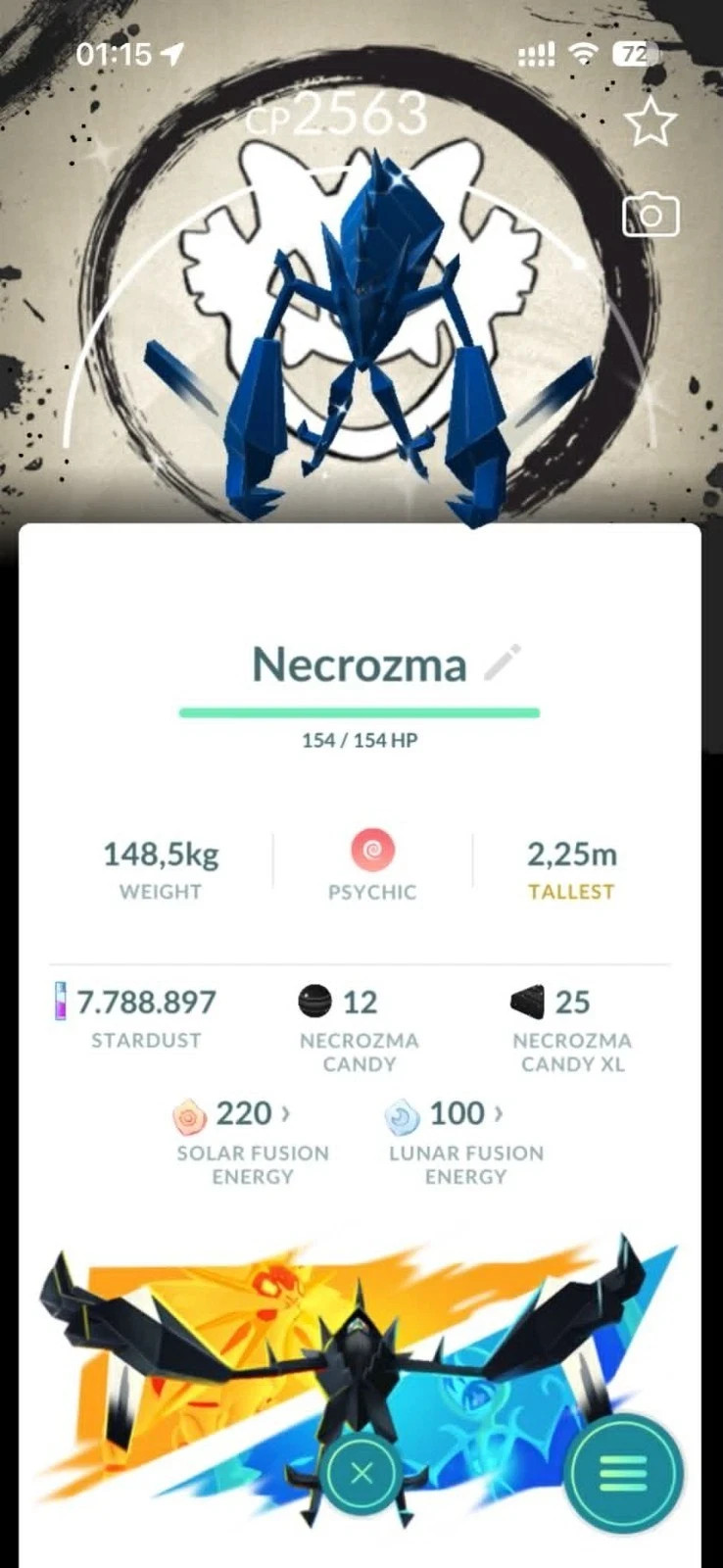 Pokémon G0 – Shiny Necrozma Special Background Go Fest 2026 + trinket lucky