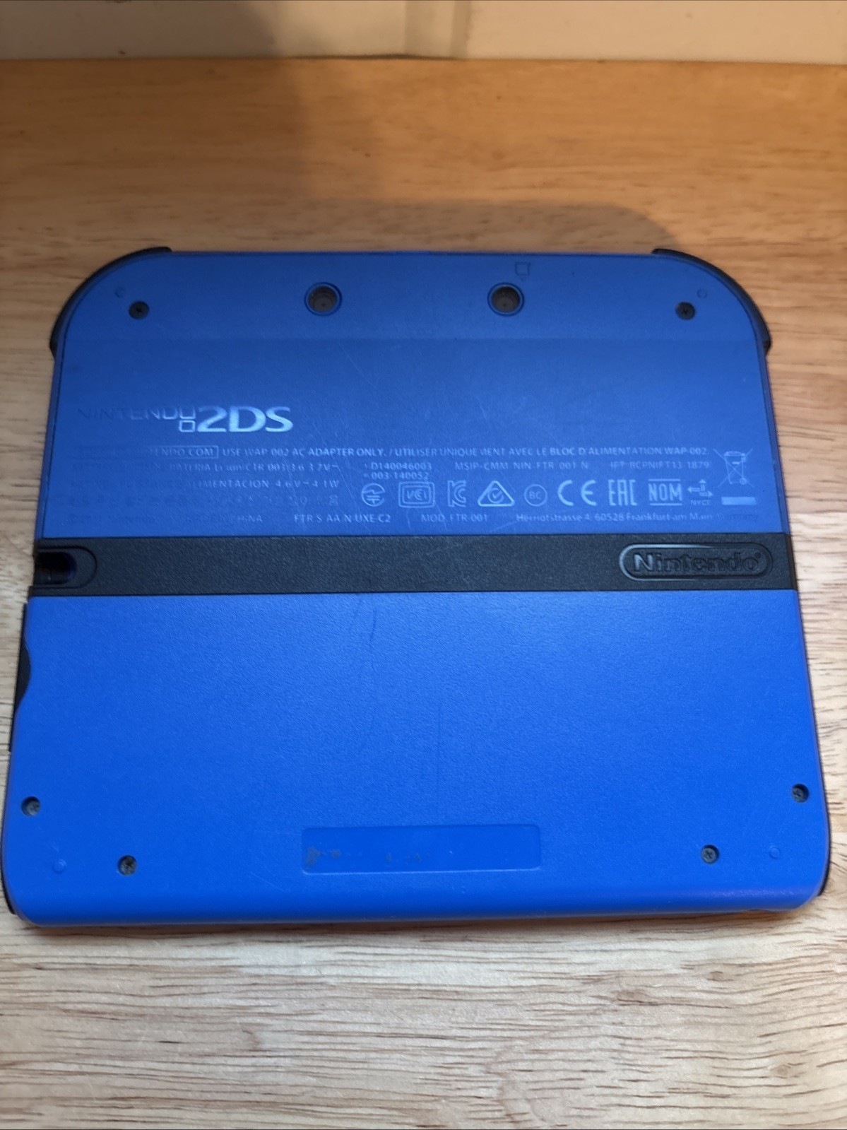 Nintendo 2DS Blue Handheld Game Console. Tested All Works. Scratched Screen