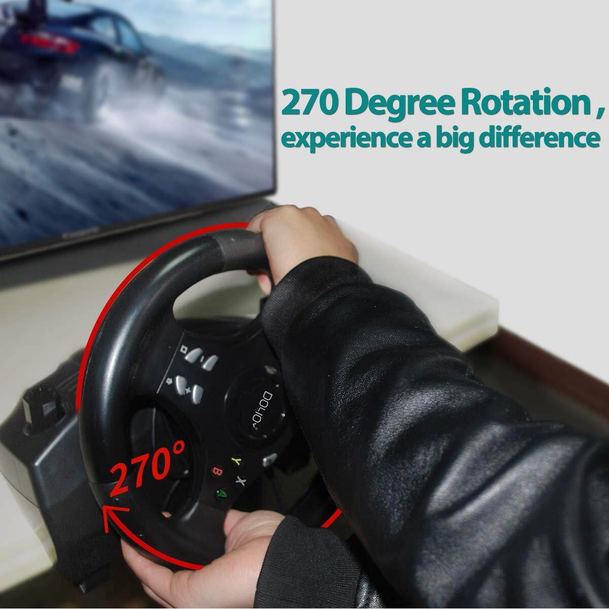 Gaming Racing Steering Wheel With Pedals Shifter for Xbox Series X S One 360 PC