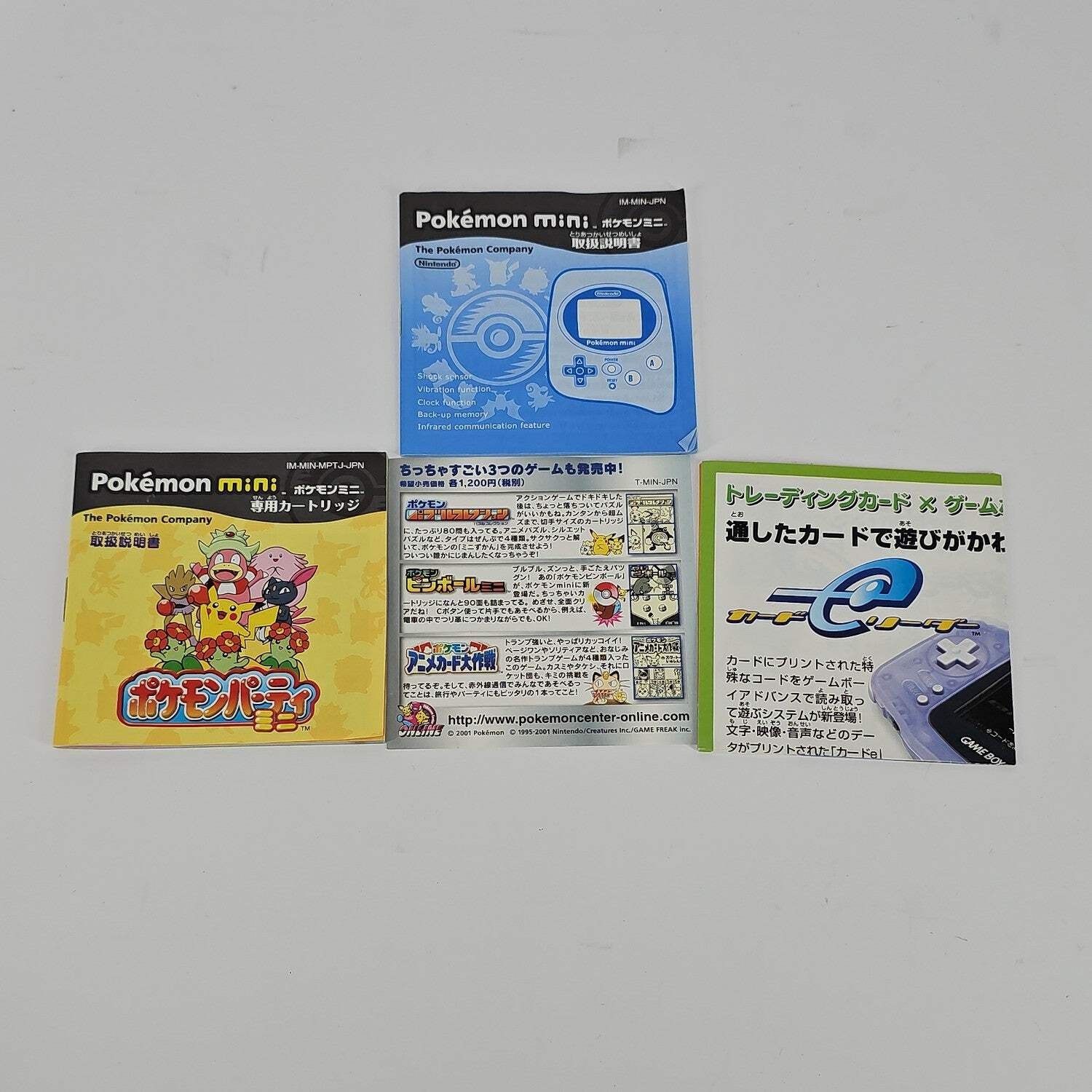 Nintendo Pokemon Mini Console Blue MIN-001 /w Pokemon Tetris & Pokemon Party