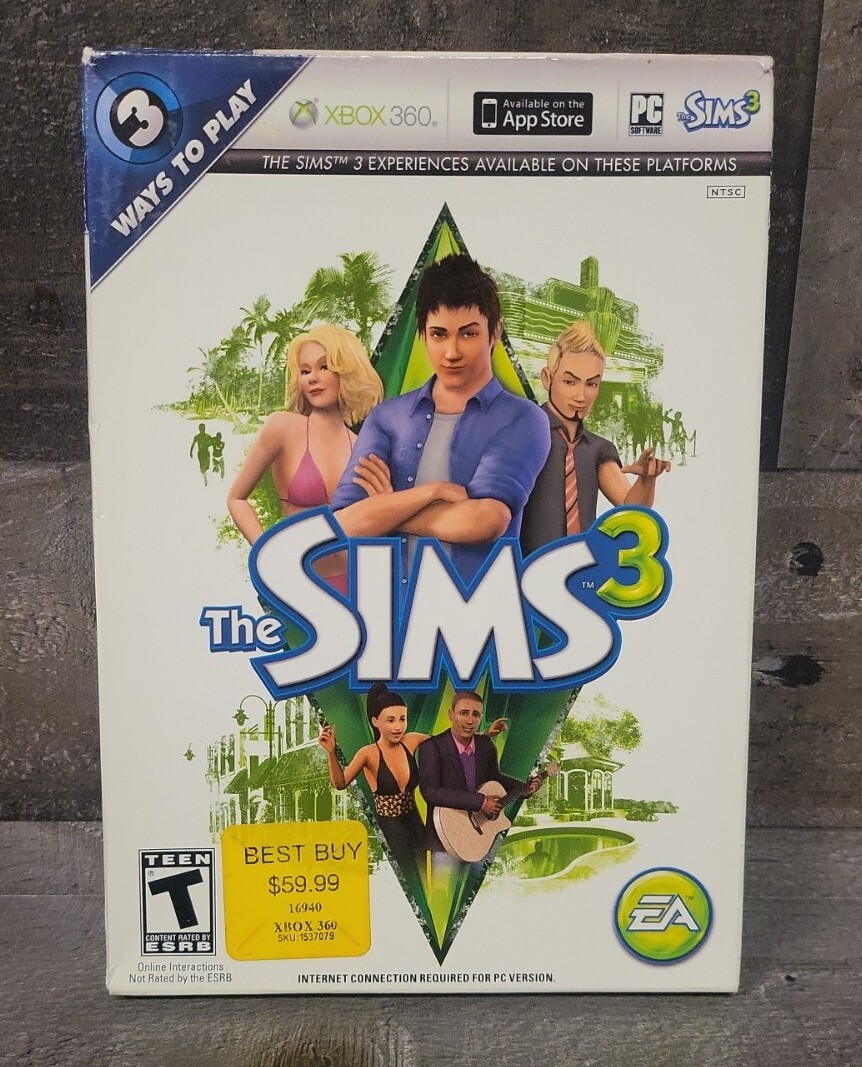 The Sims 3: 3 Ways to Play – Xbox 360, App Store, Windows BRAND NEW SEALED