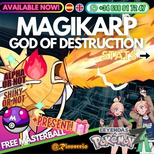 Magikarp XXXL Shiny Alfa Or not for Pokemon ZA Legends + Free Masterball