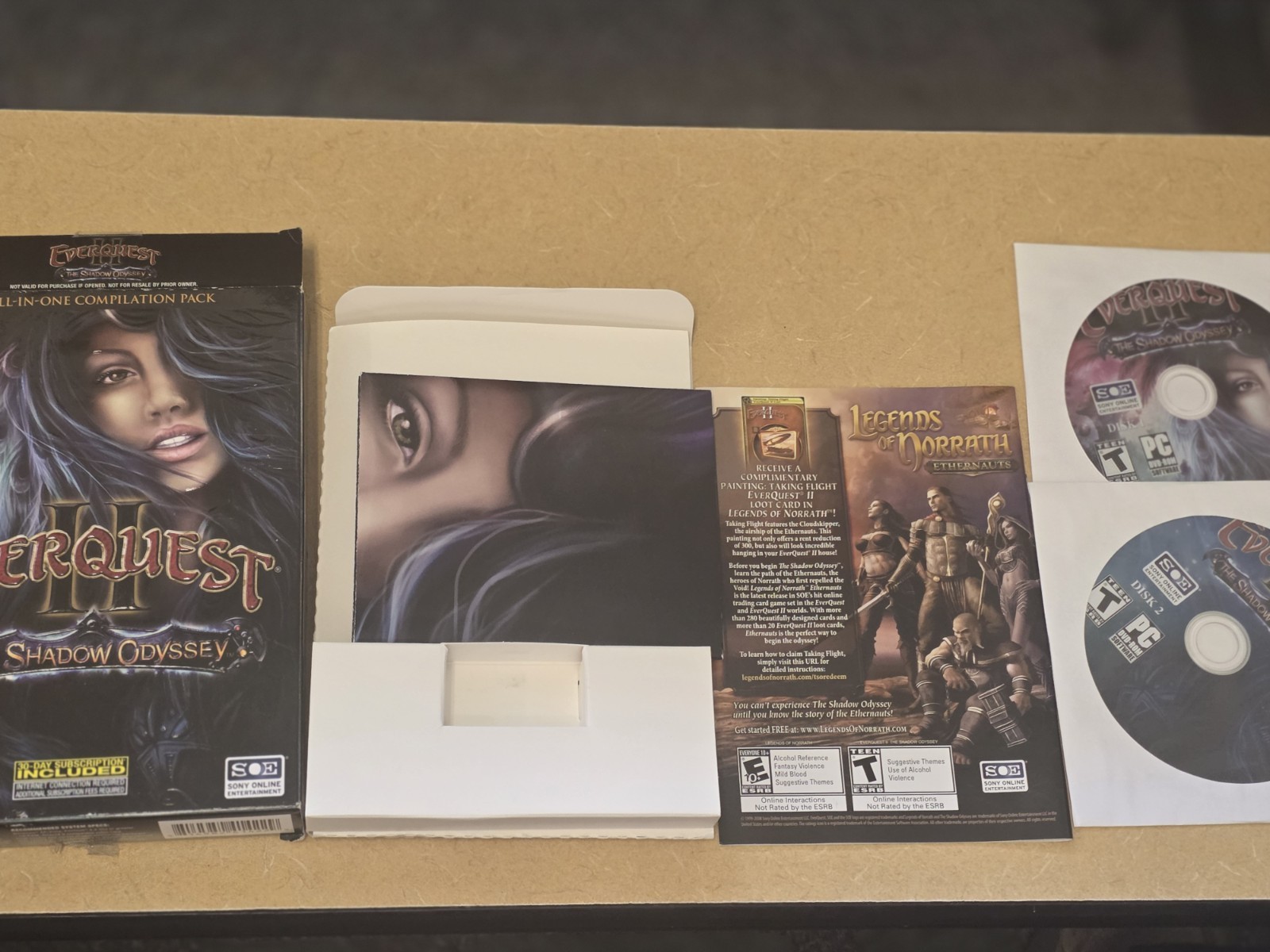 Everquest II 2 The Shadow Odyssey PC MMORPG Game computer DVD-rom Windows