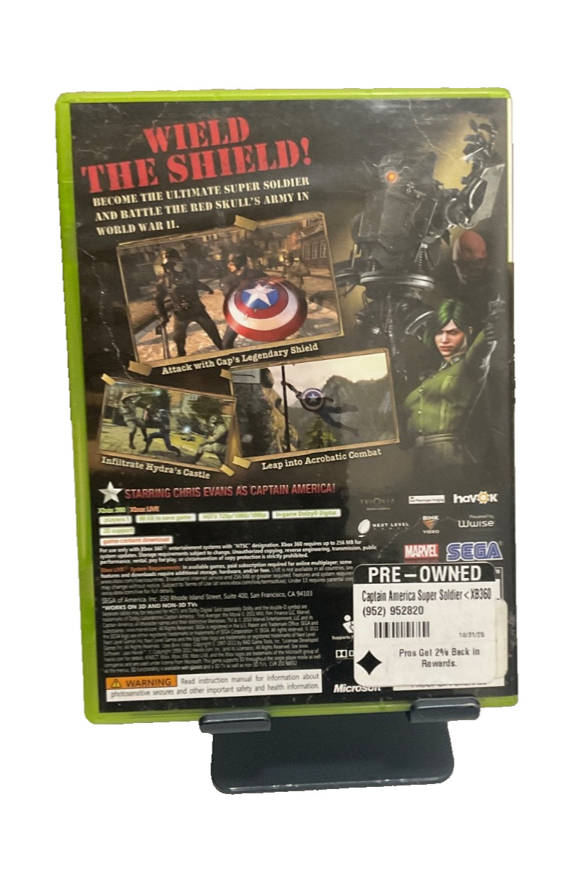 Captain America: Super Soldier (Microsoft Xbox 360, 2011)