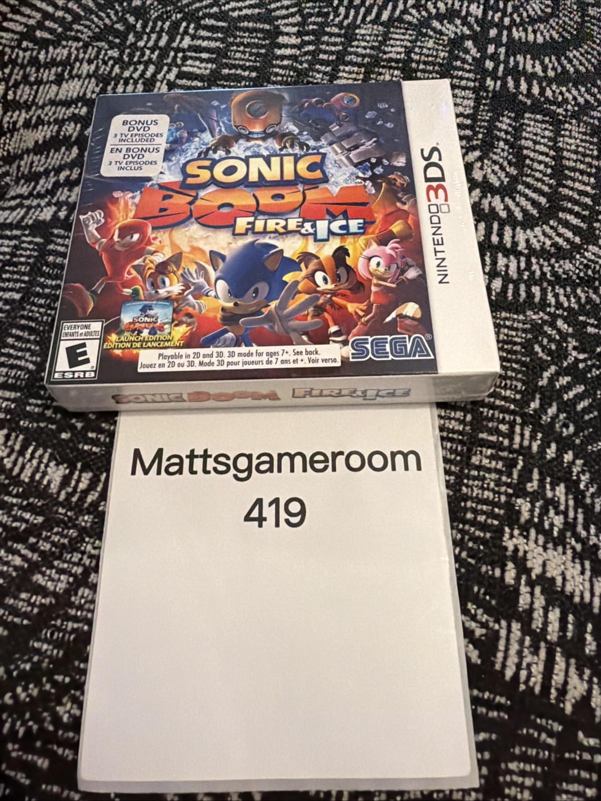 Sonic Boom: Fire & Ice – Nintendo 3DS Include Bonus DVD