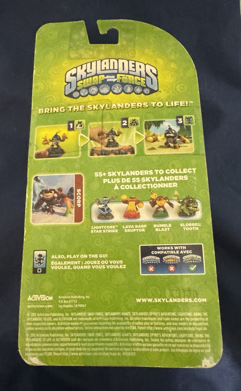 Activision Skylanders Swap Force Scorp Character Figure Works w/ Swap Force