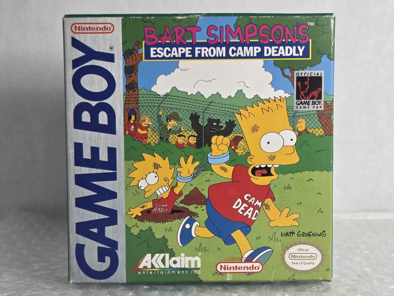 Bart Simpson’s Escape From Camp Deadly Nintendo Game Boy Complete CIB Tested Akl