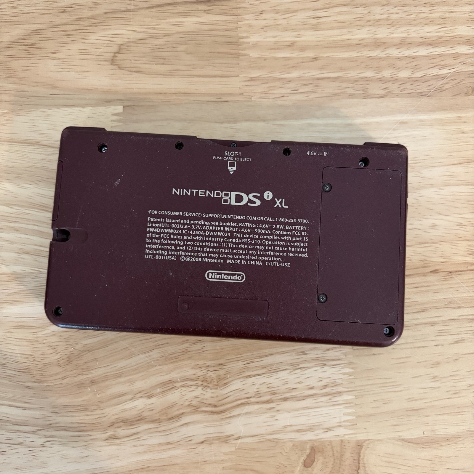 Nintendo DSi XL Console Red Burgundy Working – Dark Top Screen Edges See Photos