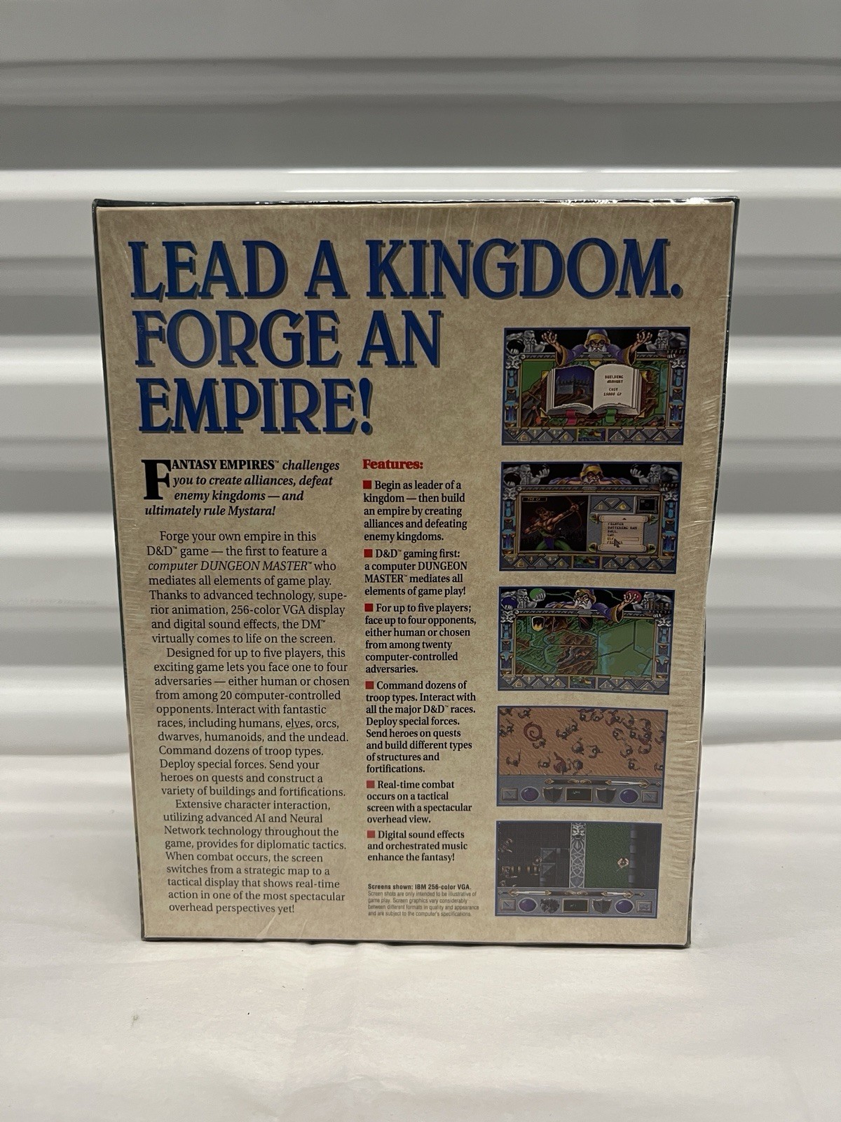 Dungeons & Dragons: Fantasy Empires (PC, 1993) – Factory Sealed Big Box VTG
