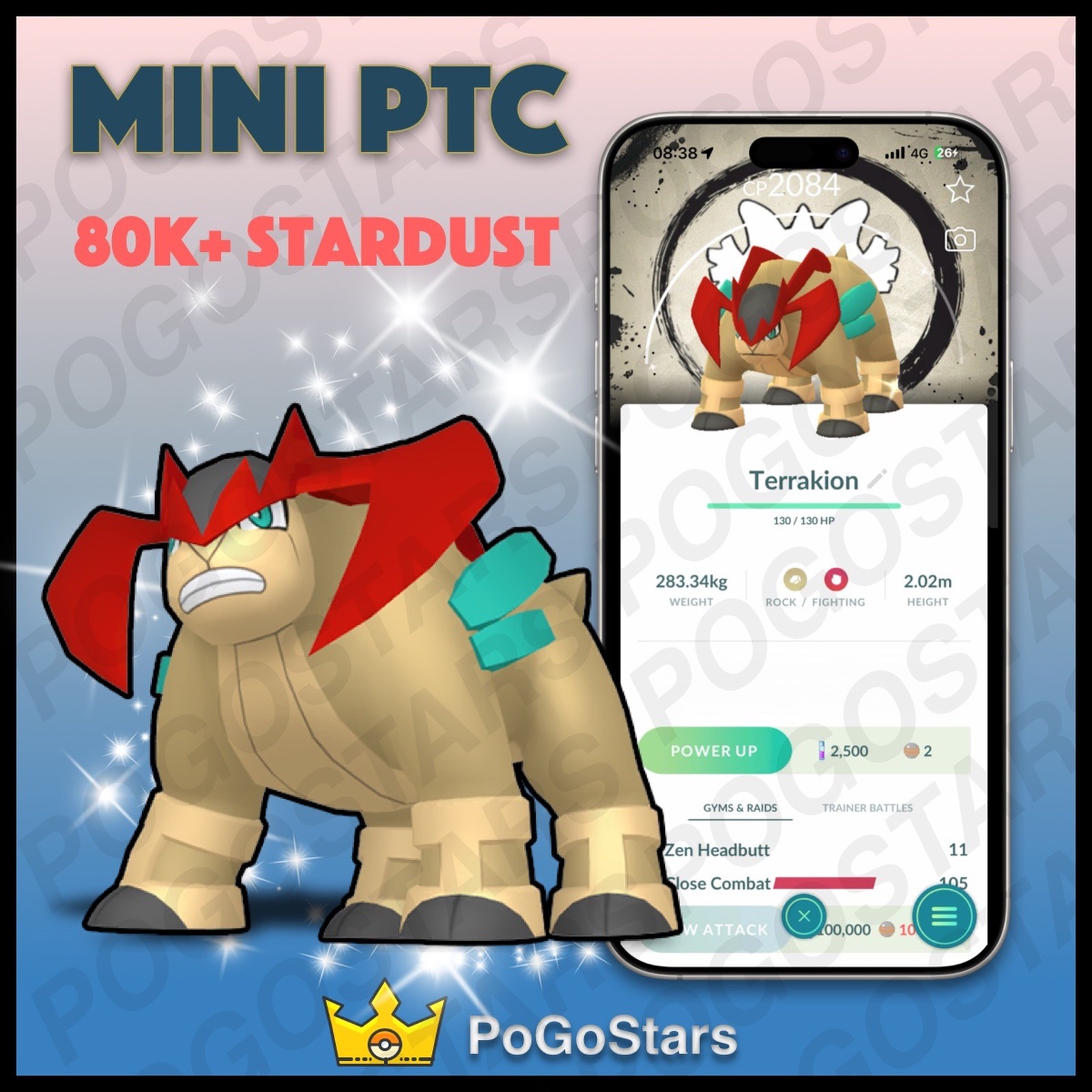Pokémon PTC Go – Shiny Terrakion – GO Fest 2026✨Special Background✨