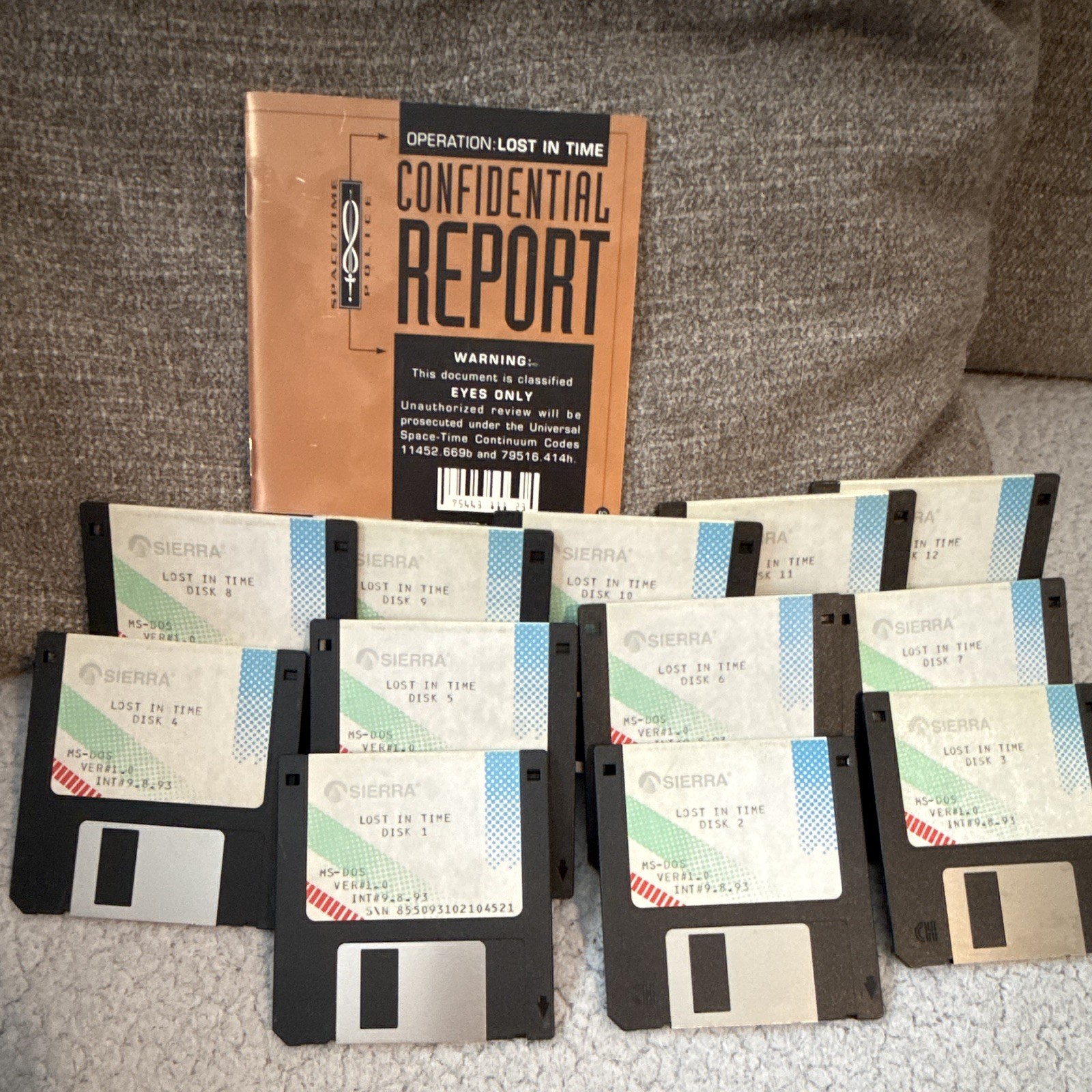 Sierra Lost in Time PC MS-DOS 3.5″ Floppy Disks VGA Manual Action/Adventure 1993