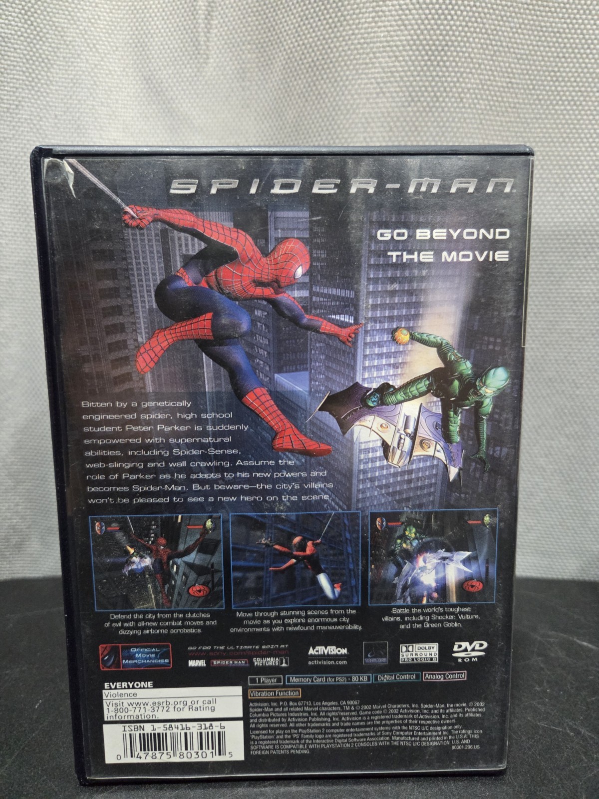 Spider-Man (Sony PlayStation 2, 2002) PS2 CIB Complete In Box Tested And Working