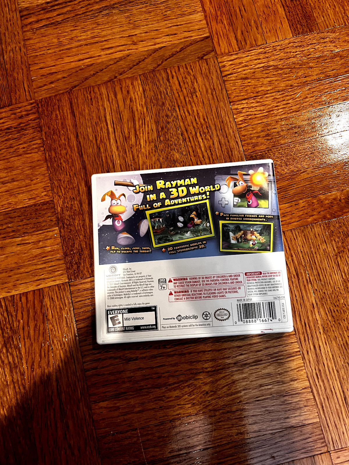Rayman 3D – Nintendo 3DS ** no game** case and manual only