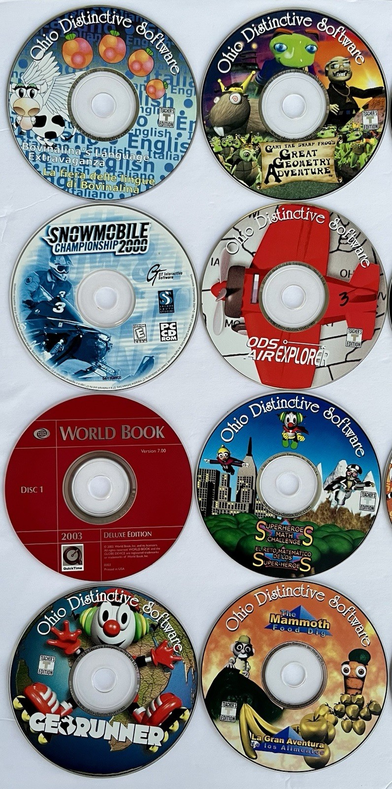 Huge Vintage PC CD-ROM Lot – Oregon Trail, Candy Land, Ohio Distinctive Software