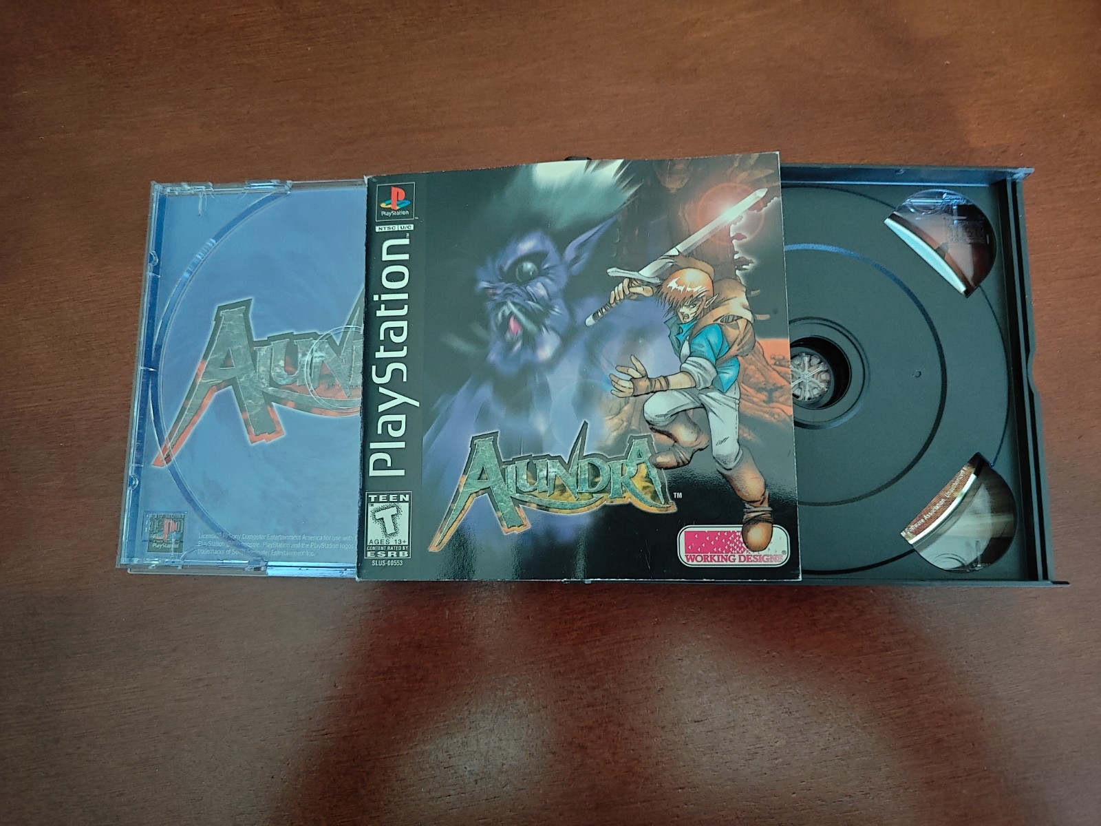 Alundra (Sony PlayStation 1, 1997) with manual no map