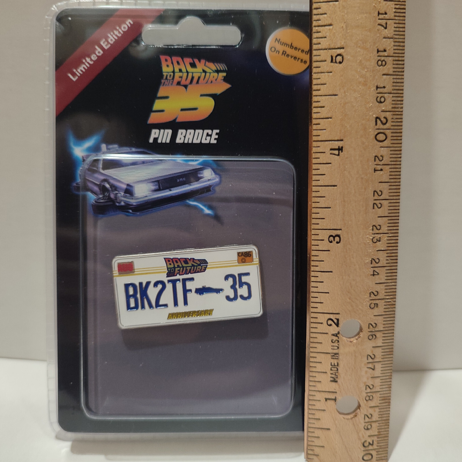 Back To The Future 35th Anniversary Limited Edition Enamel Pin Official Badge