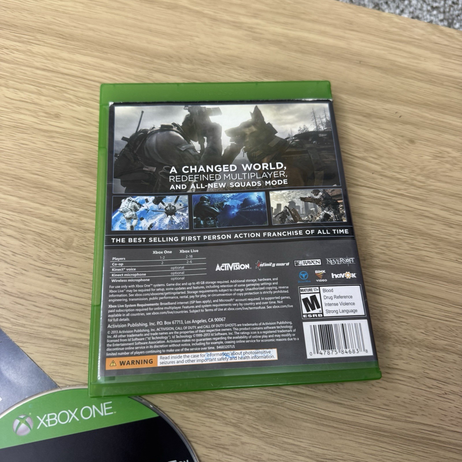 Call of Duty Ghosts – Microsoft Xbox One Complete Tested Working