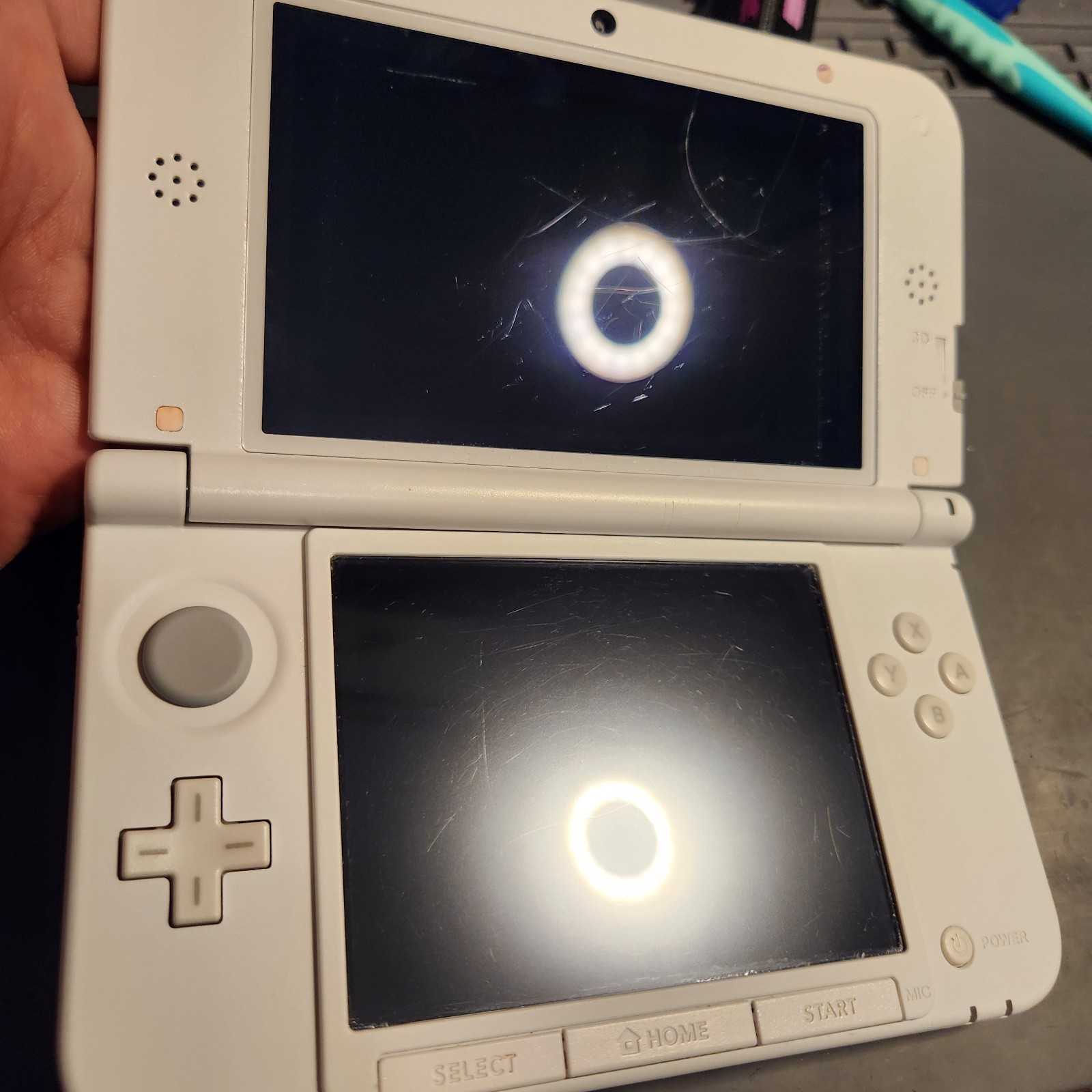 Nintendo 3DS XL White & Pink Handheld System w/Charger FREE Ship!