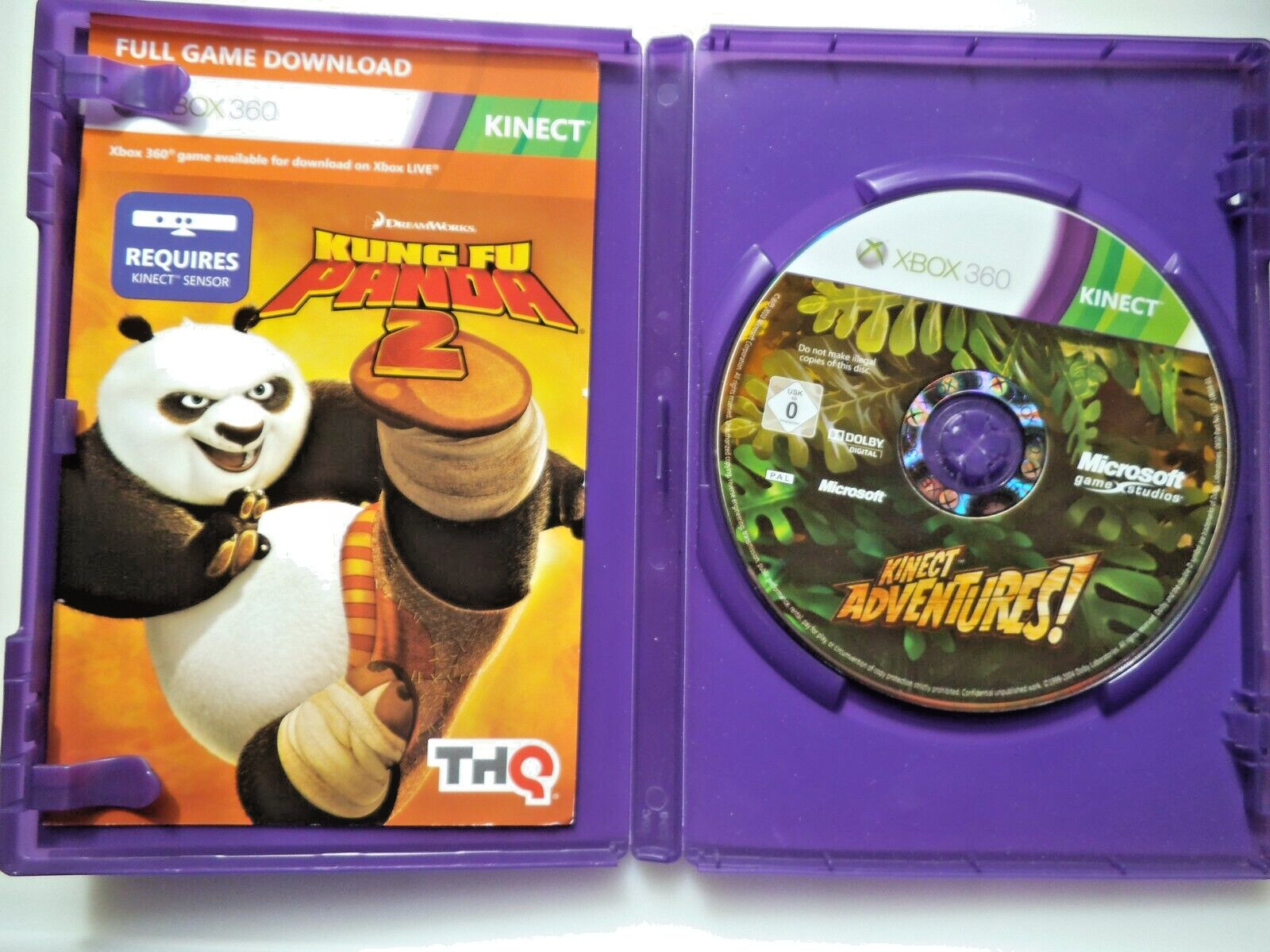 Kinect Adventures (Microsoft Xbox 360) Original packaging without instructions