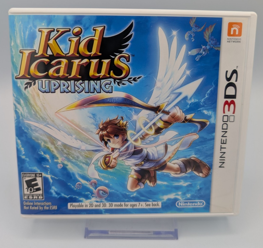 Kid Icarus: Uprising (Nintendo 3DS, 2012) – BIG BOX – CIB with cards and stand