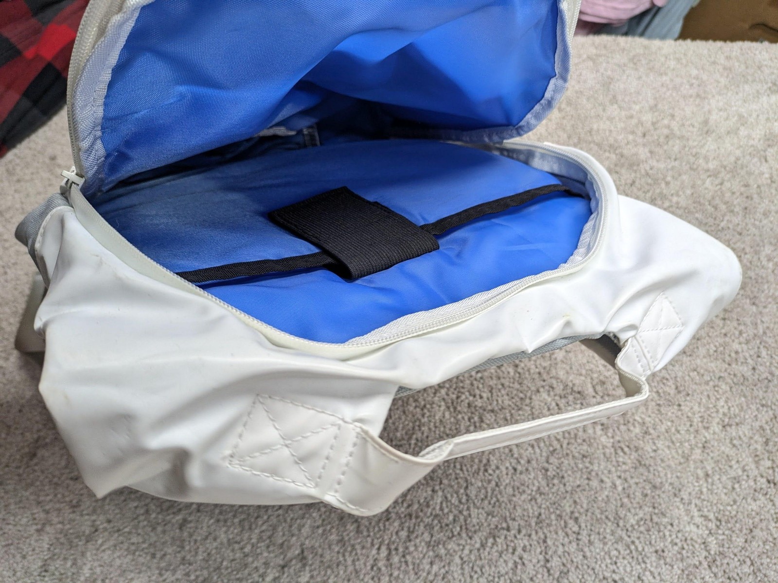 Mass Effect Andromeda Initiative Padded Backpack One Size White Gray Blue Orange