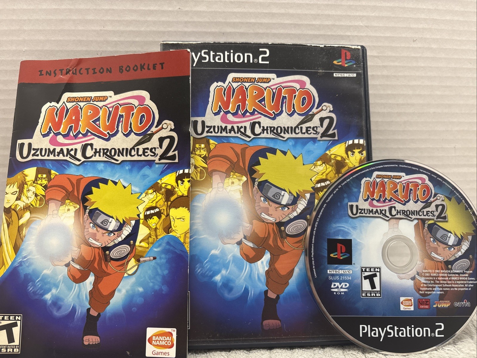 PlayStation 2 PS2 Naruto Uzumaki Chronicles 2 Game Complete Tested