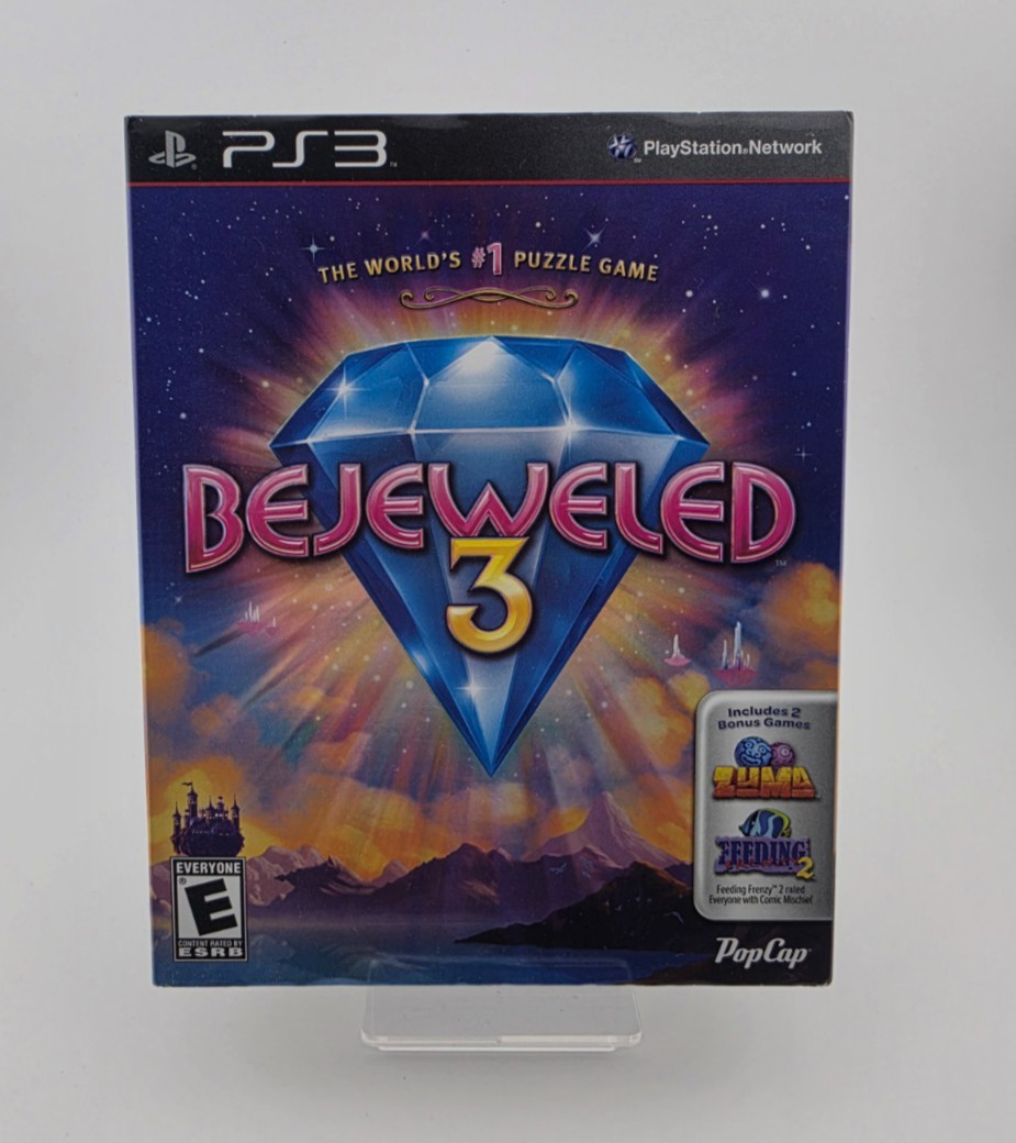 Bejeweled 3 PS3 (Sony Playstation 3) New, Sealed, w/ Slipcover.