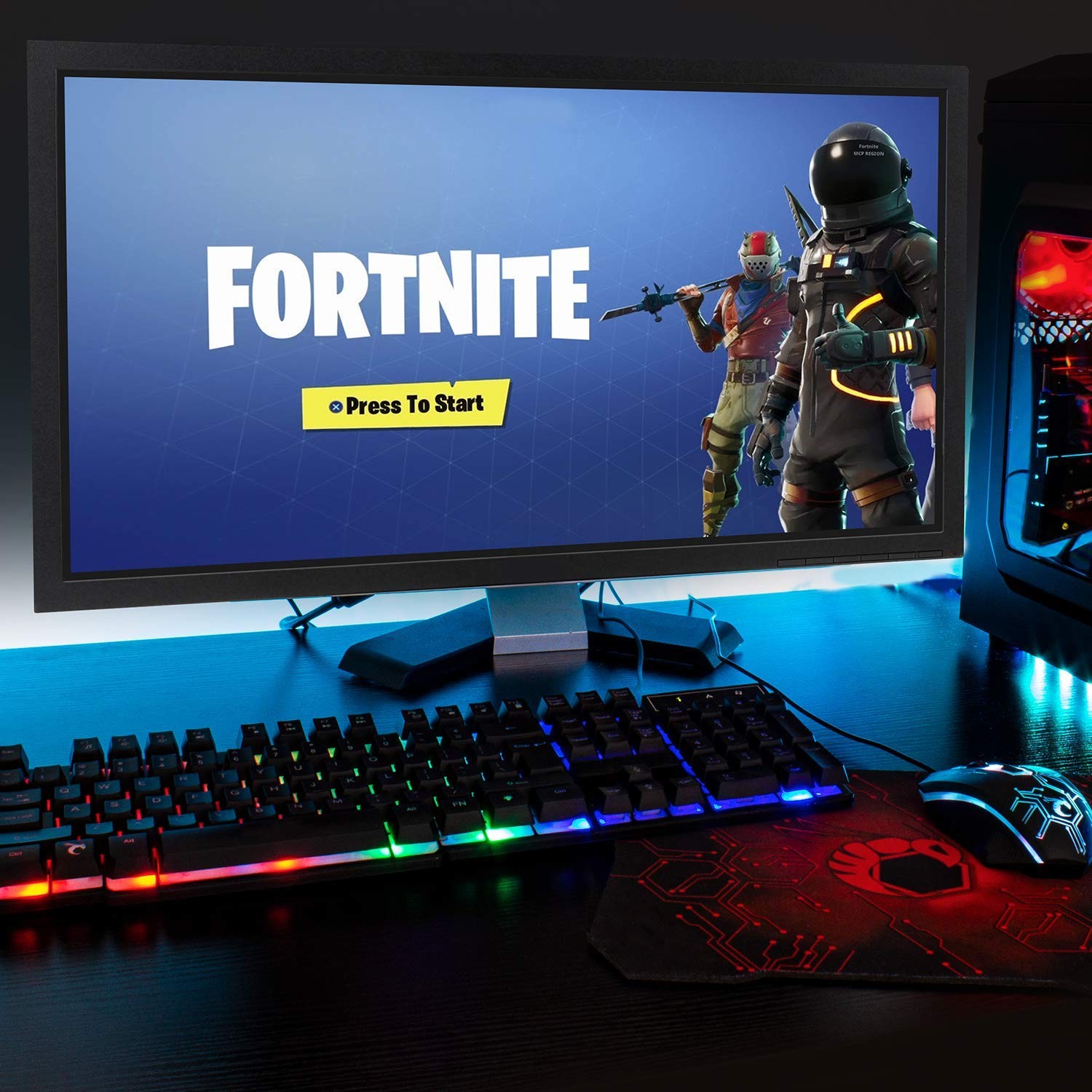 Orzly Gaming Keyboard And Mouse And Mouse Pad And Gaming Headset Wired Led Rgb