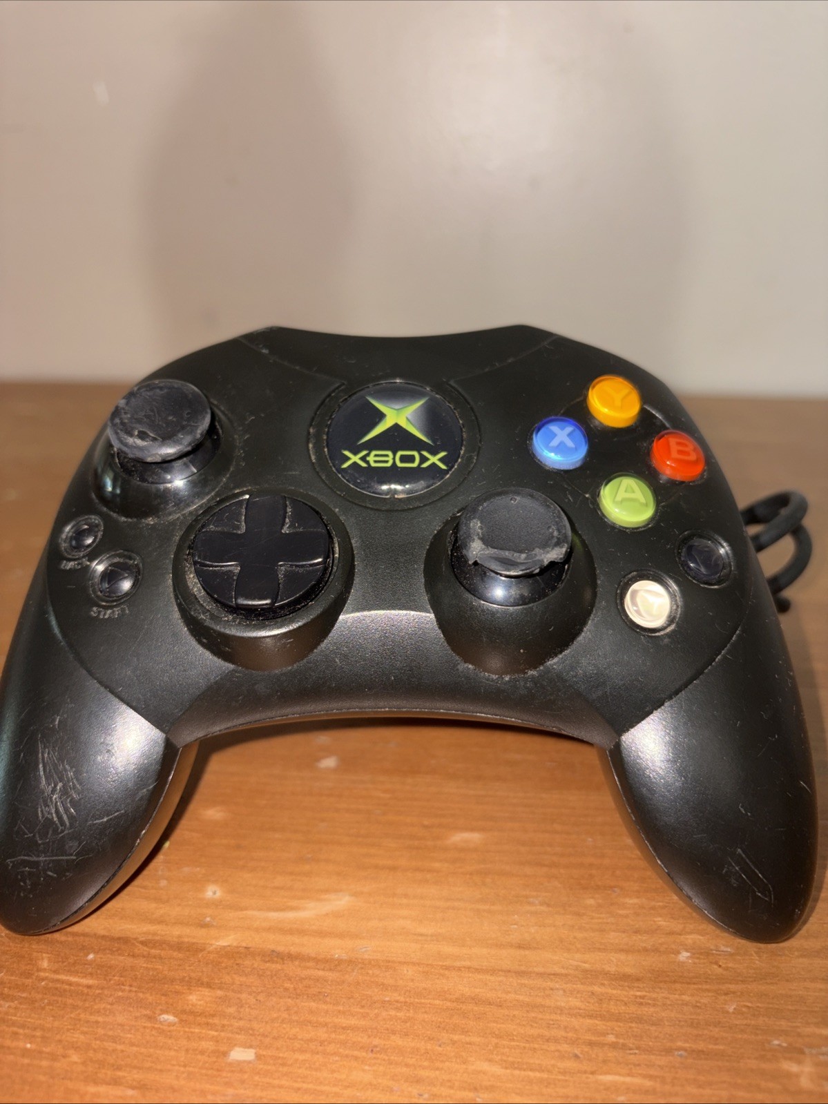 Original Microsoft Xbox Controller S Type Black X08-69873 OEM Wired TESTED WORKS
