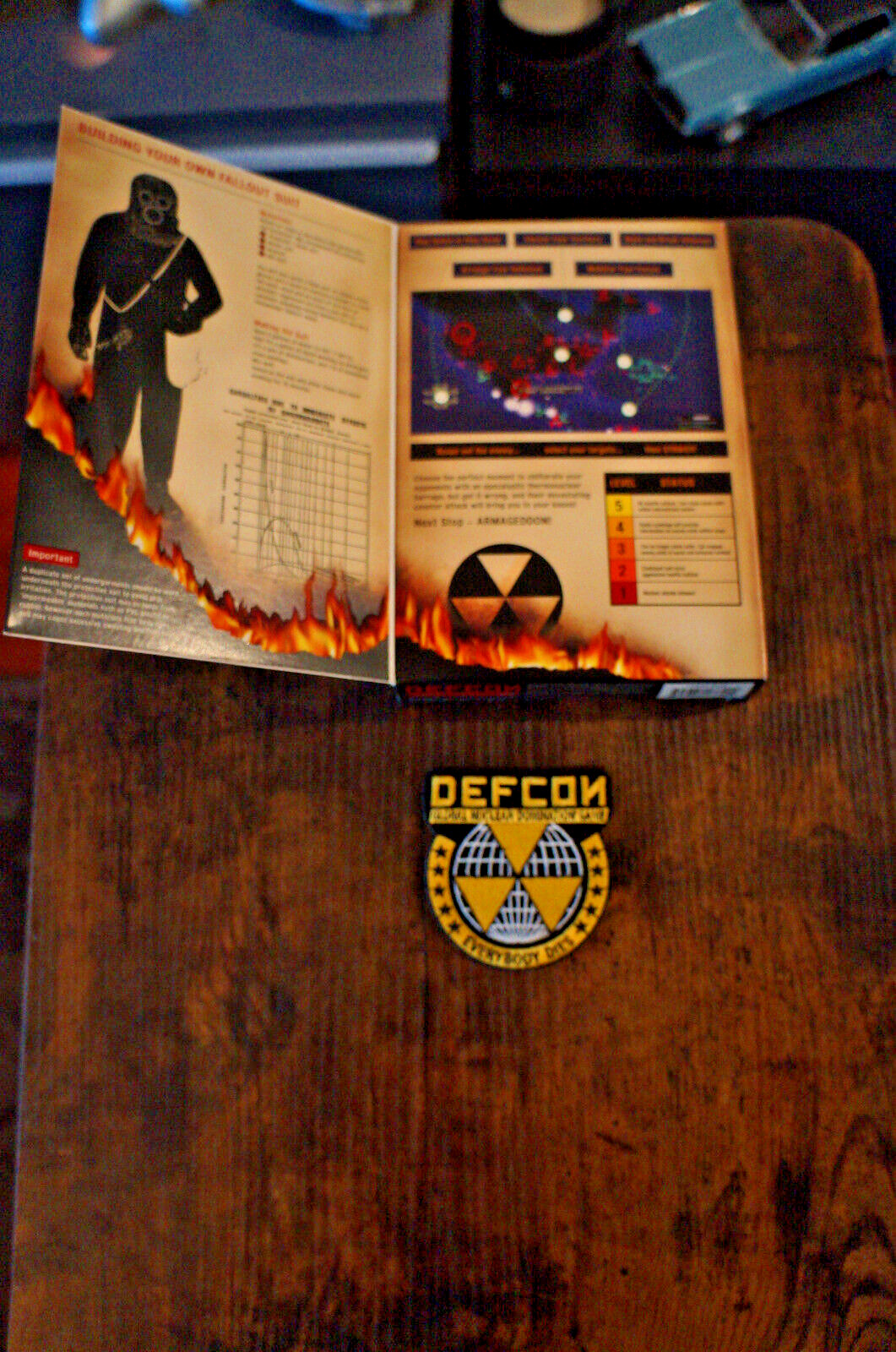 Unopened! Classic PC Game DEFCON with embroidered patch bundle. Rare Item
