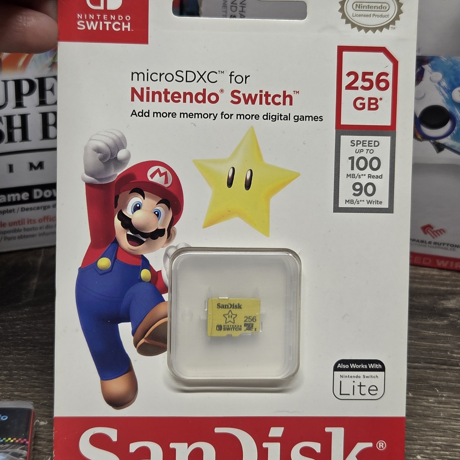 Nintendo Switch Super Smash Bros Edition w/ Mario Kart, 256 Gb SD Card, Sonic ++